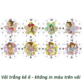 Tranh thêu chữ thập không in màu trên vải - bộ múa 19 x 19 cm