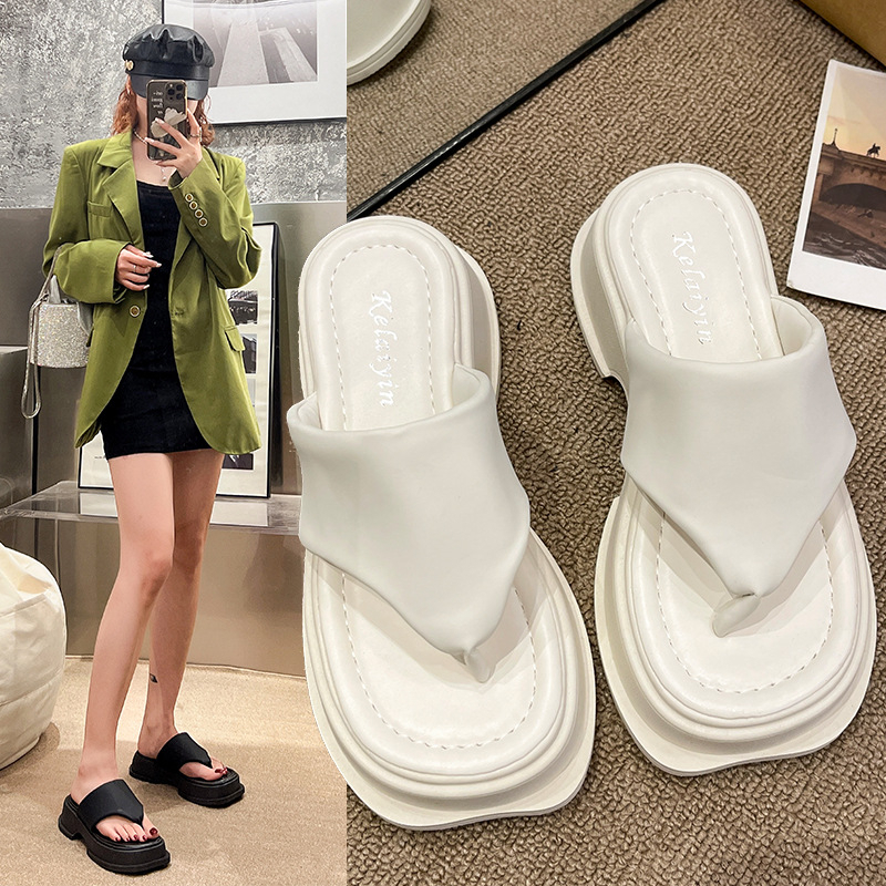 Dép Bánh Mỳ Nữ Bản To Độn Đế Cấp Sang Chảnh