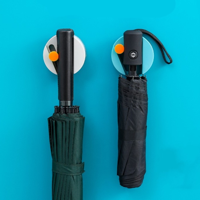 Móc Dán Tường Kẹp Giữ Cây Lau Nhà Kèm Thanh Trượt Tiện Dụng, Móc Treo Chổi Nhựa (TC02)