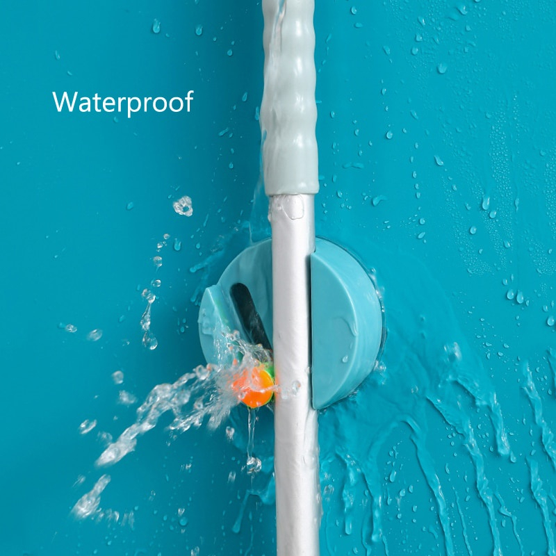 Móc Dán Tường Kẹp Giữ Cây Lau Nhà Kèm Thanh Trượt Tiện Dụng, Móc Treo Chổi Nhựa (TC02)