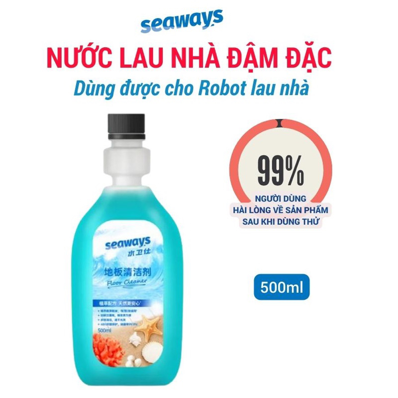 Nước Lau Sàn Tinh Dầu Sả Seaways Chống Muỗi - Dùng Cho Cả Lau Thường Và Robot Lau Nhà - Chai 500ml