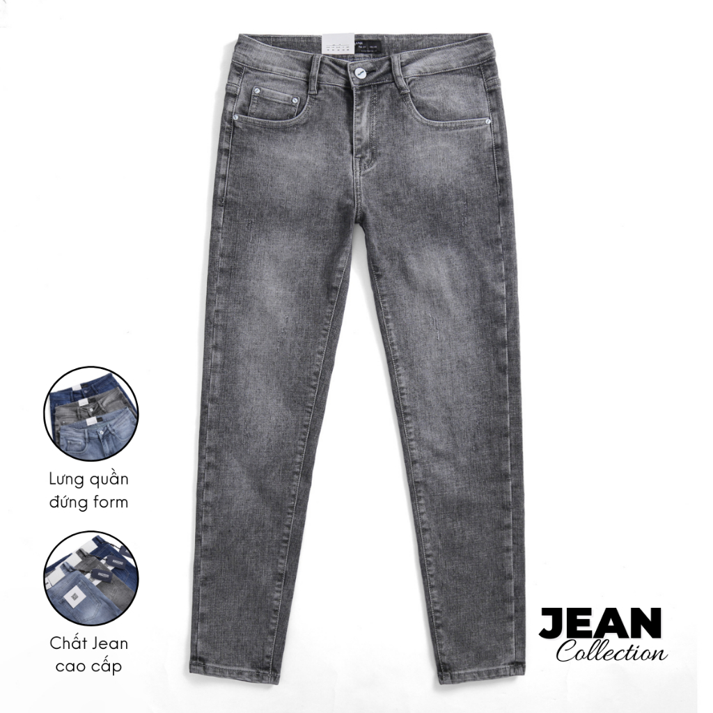 Quần jean nam trơn KBOY SHOP quần bò form regular fit trẻ trung ,chất bò cao cấp với 3 màu bassic - QJN02