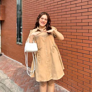 [OOTD BIGSIZE] Đầm sơ mi rút eo dáng A