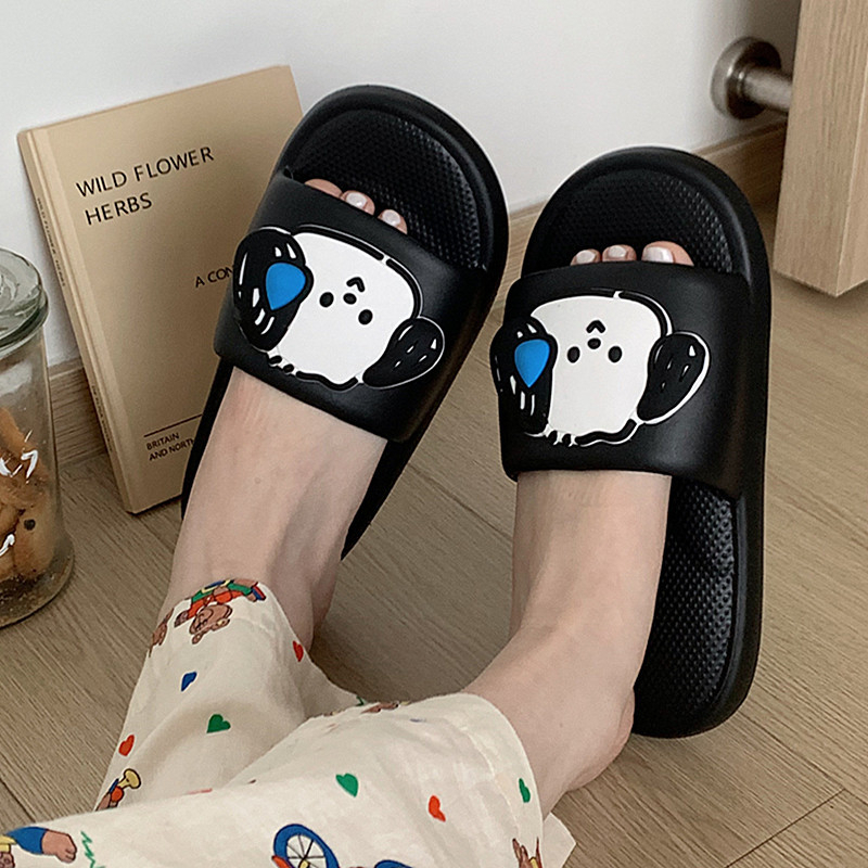 Dép Quai Ngang Nữ Hình Girl Boy Hàn Quốc Cute Couple Dép Đi Biển