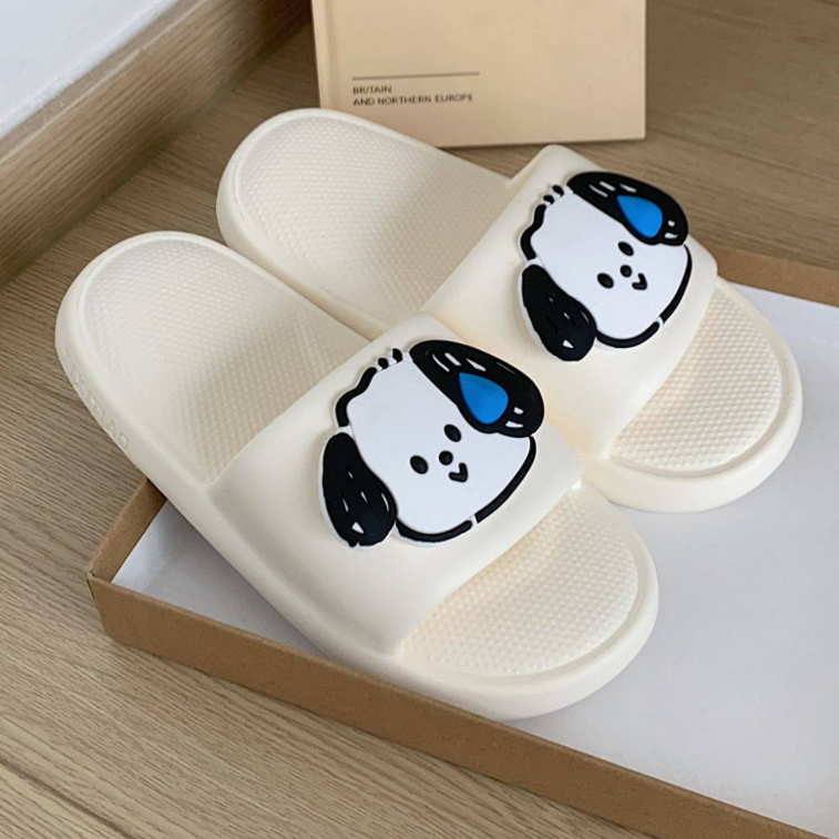 Dép Quai Ngang Nữ Hình Girl Boy Hàn Quốc Cute Couple Dép Đi Biển
