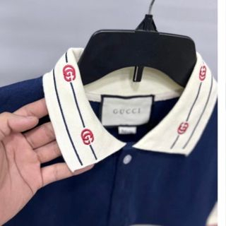 Áo polo GC Embroidered phối màu mới nhất Áo polo GC nam nữ vải cá sấu mới nhất