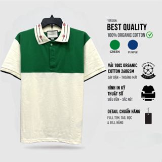 Áo polo GC Embroidered phối màu mới nhất Áo polo GC nam nữ vải cá sấu mới nhất
