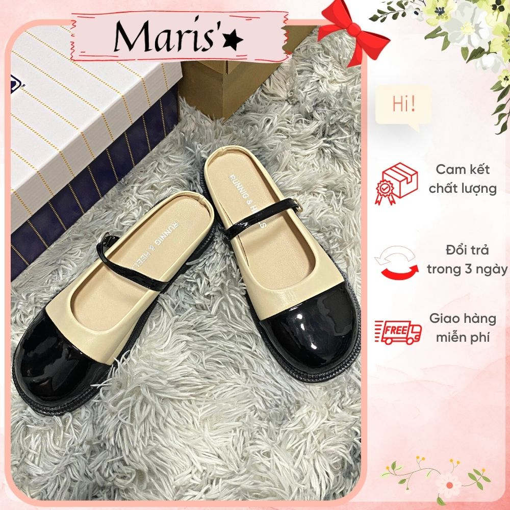 Giày sục búp bê nữ mũi tròn Doll ⚡GIÁ SỐC⚡ Giày búp bê đạp gót nhẹ nhàng thời trang, mẫu hotrend dễ thương - full box