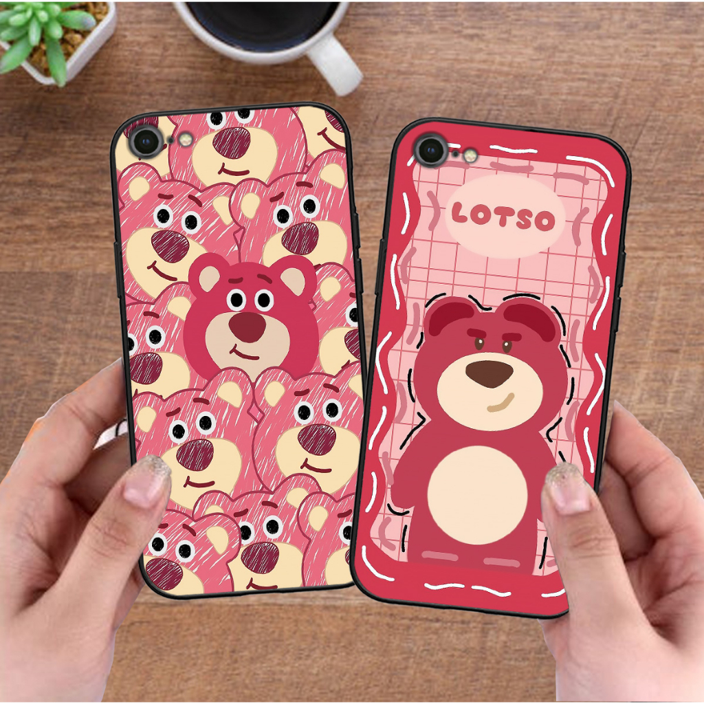 Ốp Iphone 5 , 5Se , 5S hình gấu dâu loso hồng cute hot trend