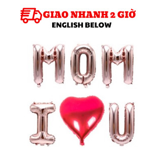 Bộ bong bóng trang trí ngày của mẹ màu hồng Rosegold mfd16