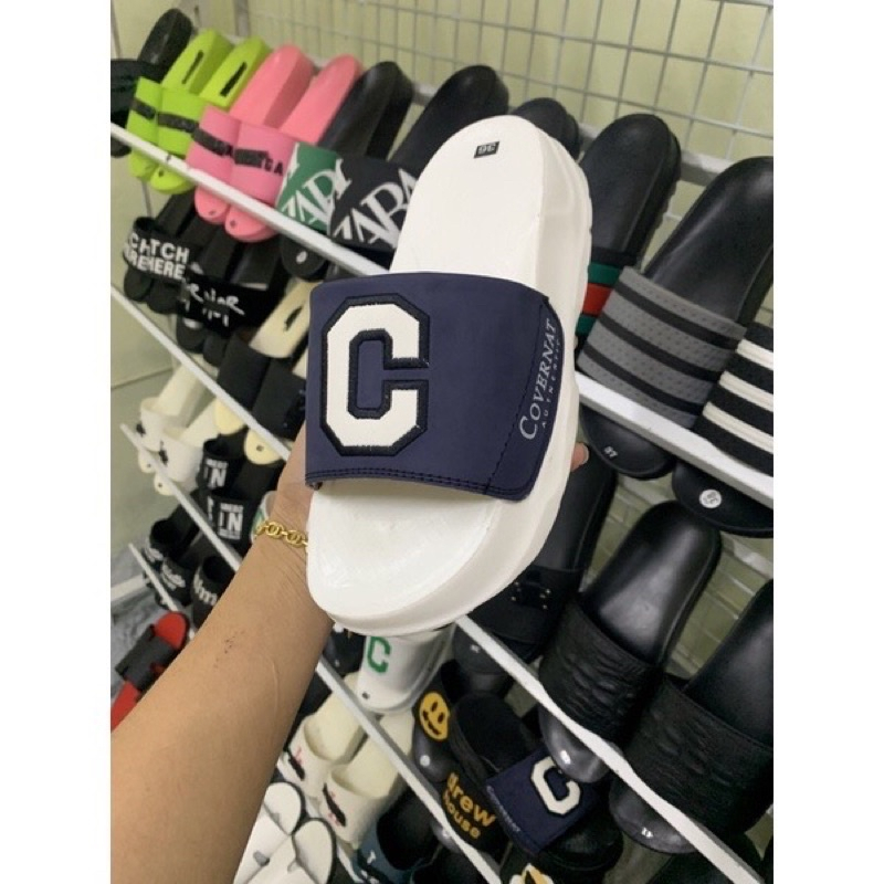 Dép quai ngang nam nữ,hình chữ C cao 4cm  đế nhẹ , siêu xinh, nhiều màu