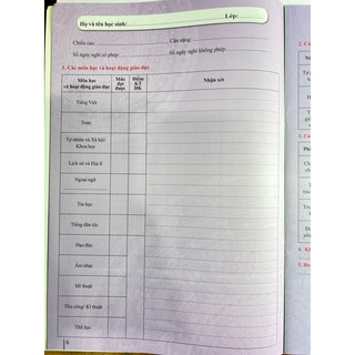Sổ Học Bạ Tiểu Học theo TT27/2018. - Văn phòng phẩm Thu Thảo