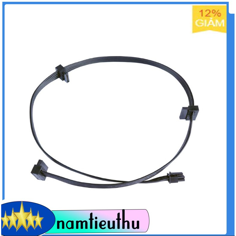 Dây Cáp Nguồn 6 Pin Sang 3 Sata SSD Cho máy đồng bộ / lenovo - cáp dài ~ 65cm