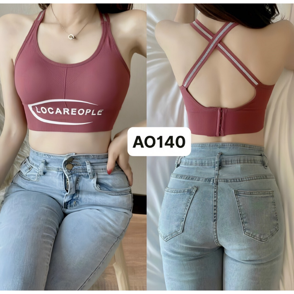 Áo bra tập gym yoga nữ dáng áo thể thao móc cài sau nâng đỡ ngực chất vải dệt kim BIKINI TINA