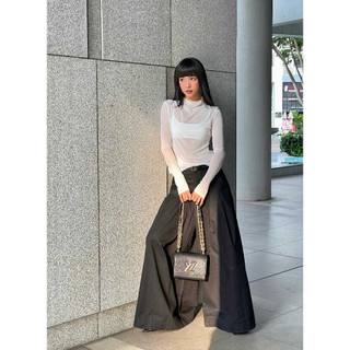 Highchic - set quần áo nữ dạo phố - áo xuyên thấu sheer top + cotton bra top + quần coble pants