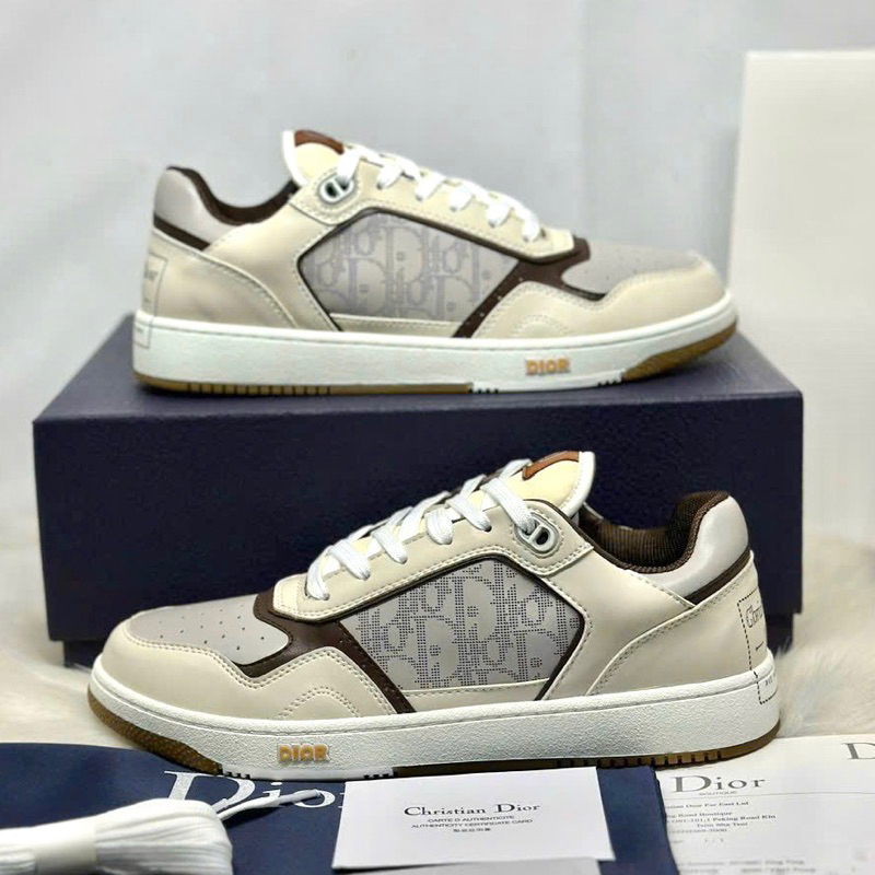 l Hàng Luxury l Giày Thể Thao D.i.o.r B27 x 1947 Nâu Trắng Bản Cao Cấp Đẹp Nhất Thị Trường Full Bill Box