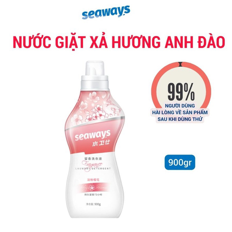 Nước Giặt Xả Hương Anh Đào Seaways 900ml