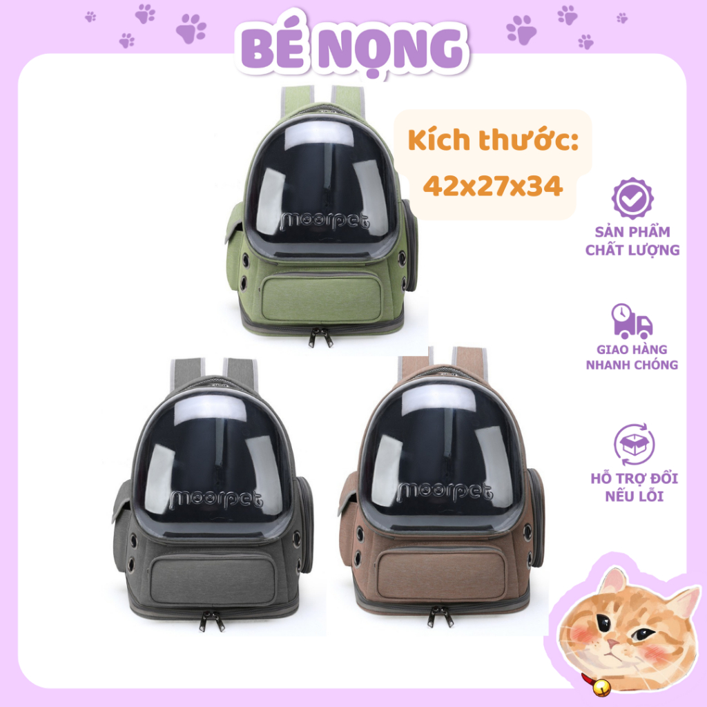 BALO PHI HÀNH GIA VẬN CHUYỂN CHÓ MÈO, CHỐNG THẤM, THỜI TRANG - 3 MÀU