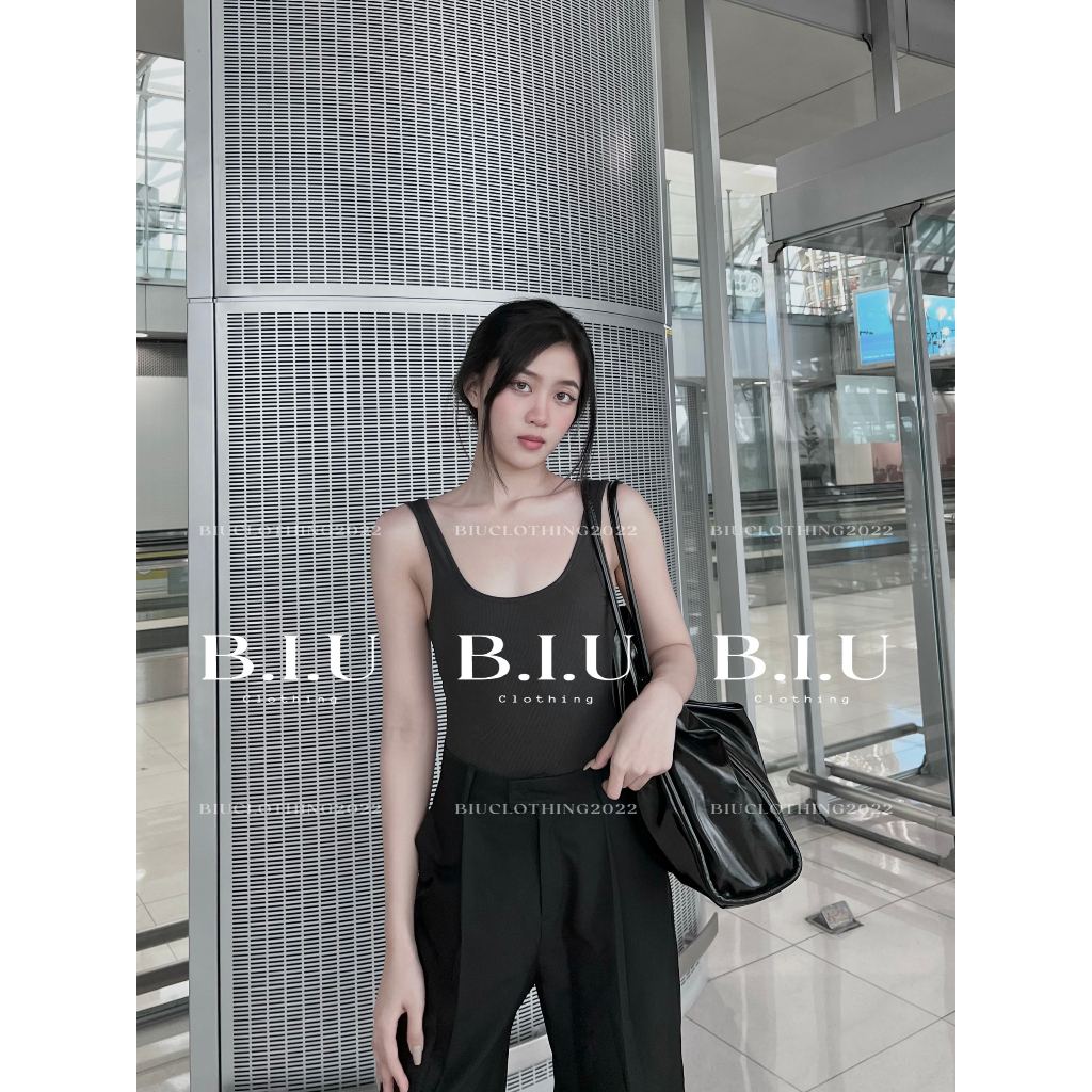 Set bodysuit hở lưng quần suông ống rộng siêu hack dáng hack chân Doris Set BIU Clothing BB0078