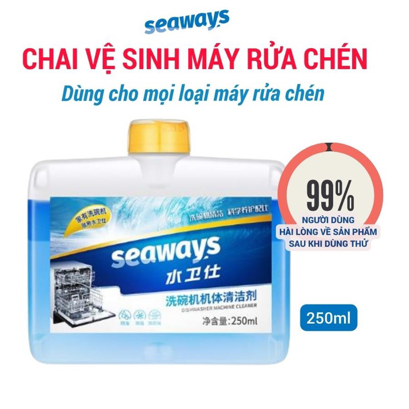 Chai Vệ Sinh Máy Rửa Chén Chuyên Dụng Seaways - Chai 250ml