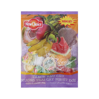 Thạch rau câu hương trái cây nhiệt đới New Choice gói 300g