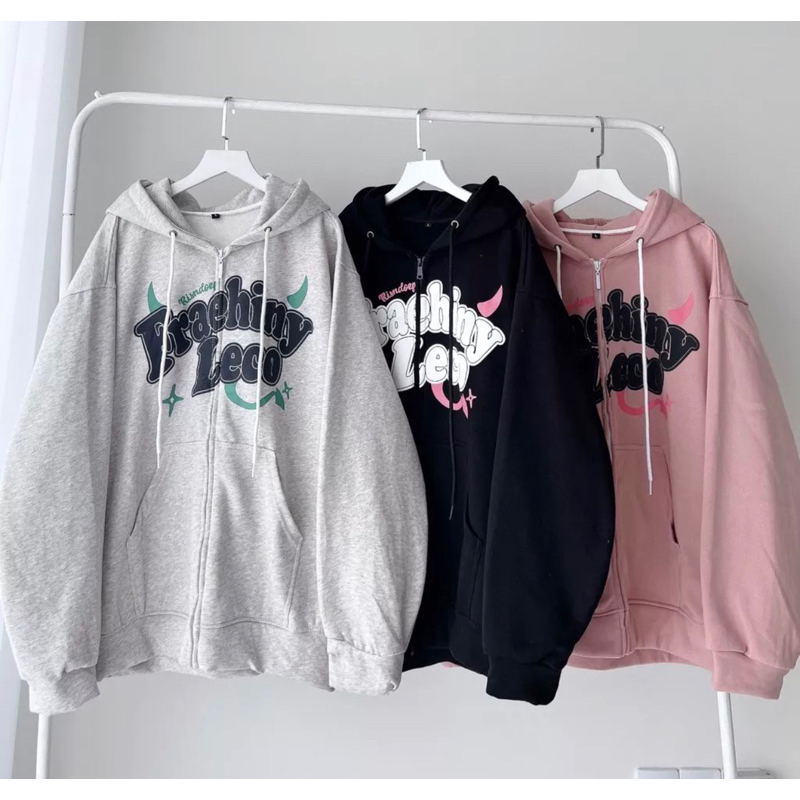 Áo Khoác Dây Kéo Form Rộng In Nổi TEN Unisex 2TCLOTHES
