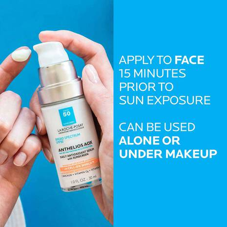 TINH CHẤT DƯỠNG CHỐNG OXY HÓA: ANTHELIOS AOX ANTI.OXIDANT có CHỐNG NẮNG SPF50 LA ROCHE POSAY SERUM 30ml