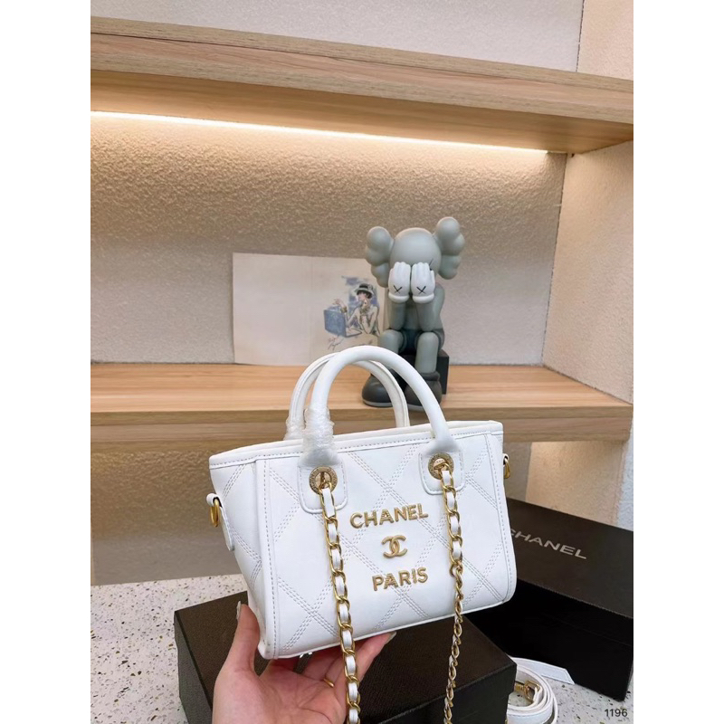 Túi Xách Cha.Nel Size 20cm Đen,Trắng