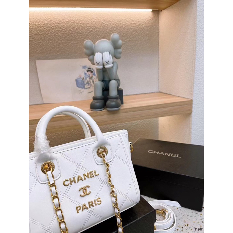 Túi Xách Cha.Nel Size 20cm Đen,Trắng
