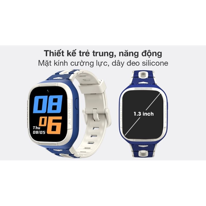 Đồng hồ định vị trẻ em Kidcare S6 4G màu xanh Bh 12 Tháng likenew 98%