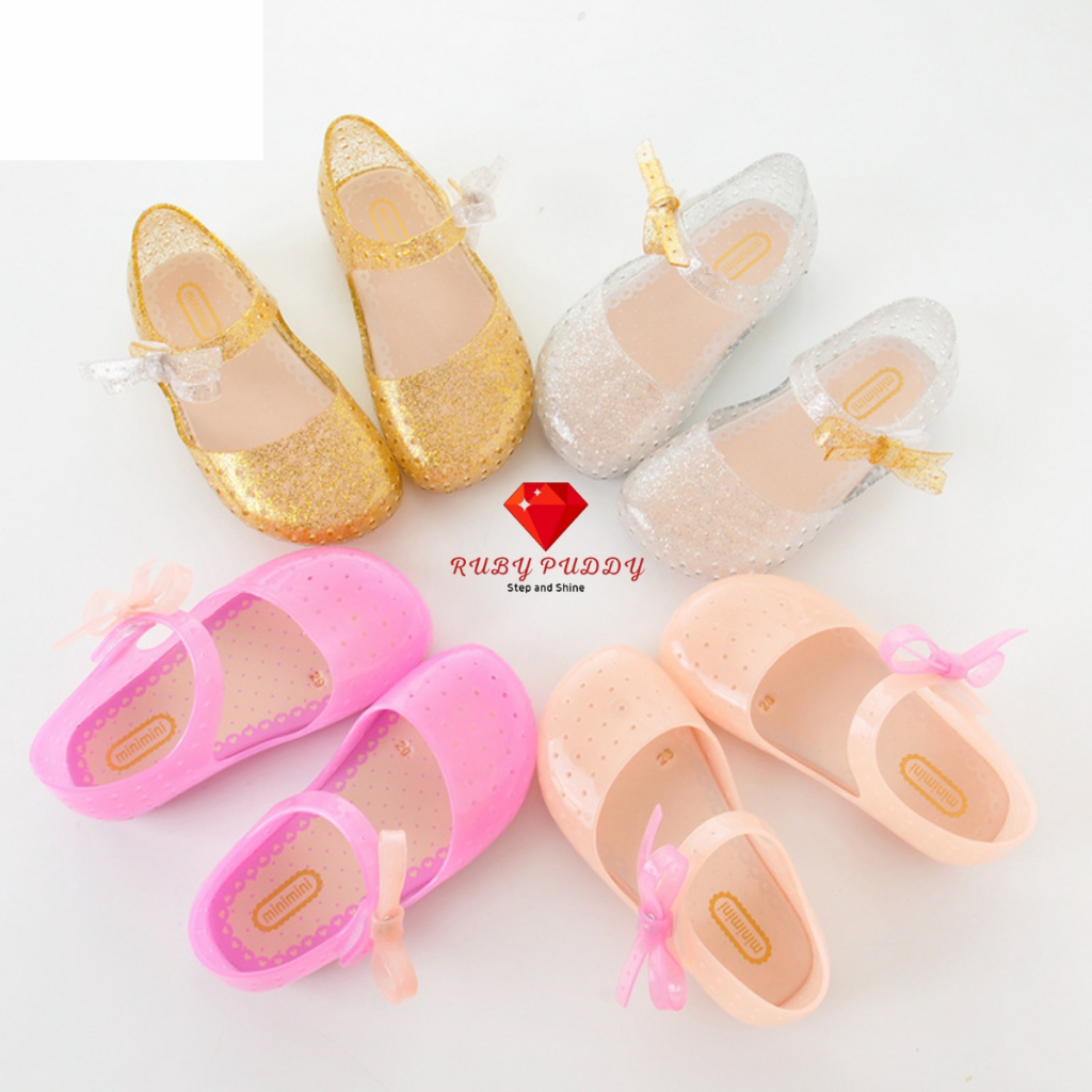 Giày Nhựa Dẻo Thơm Mềm Êm Chân Bé Có Đèn MS06