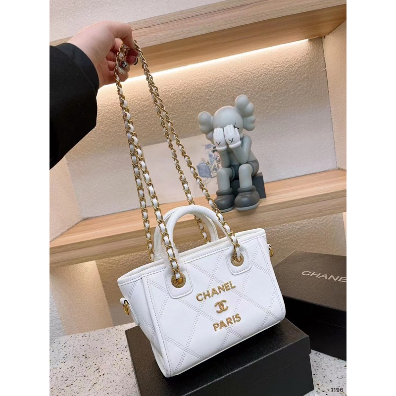 Túi Xách Cha.Nel Size 20cm Đen,Trắng