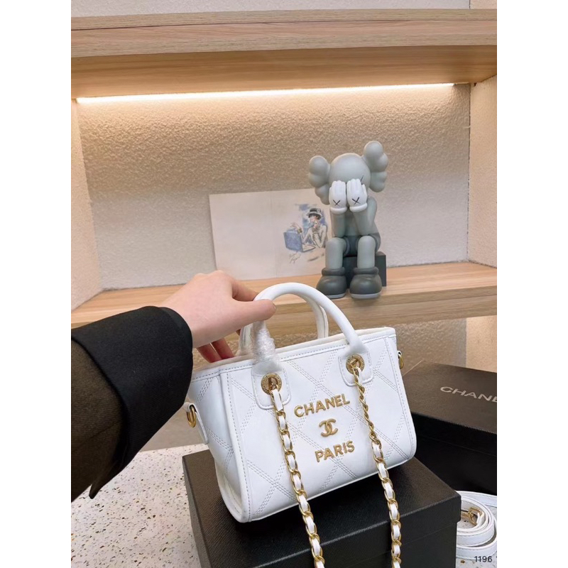 Túi Xách Cha.Nel Size 20cm Đen,Trắng