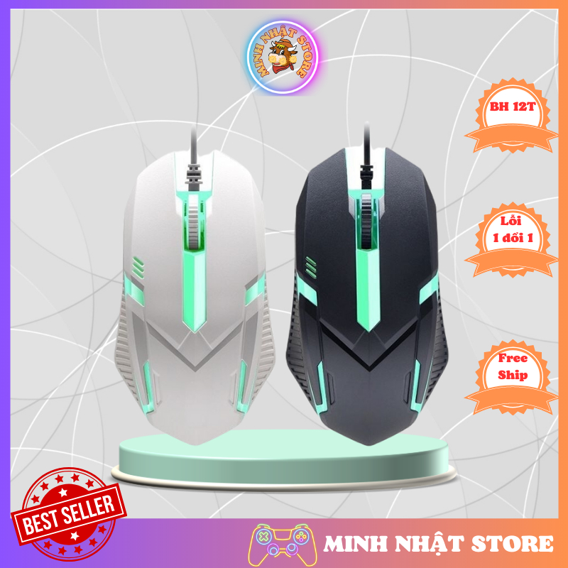 Chuột máy tính Gaming - Led RGB đổi màu siêu bền thiết kế độc lạ có kết nối dây USB