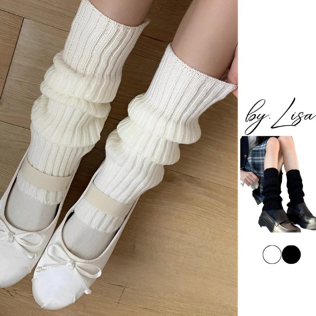 Tất ống chân dệt kim len ống tay giữ ấm phong cách Y2K ống tất chân đáng yêu phong cách idol Kpop by.Lisa OT02