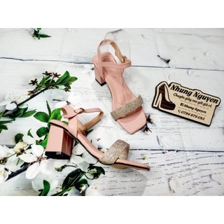 Sandals gót xoàn , gót vuông 7 phân
