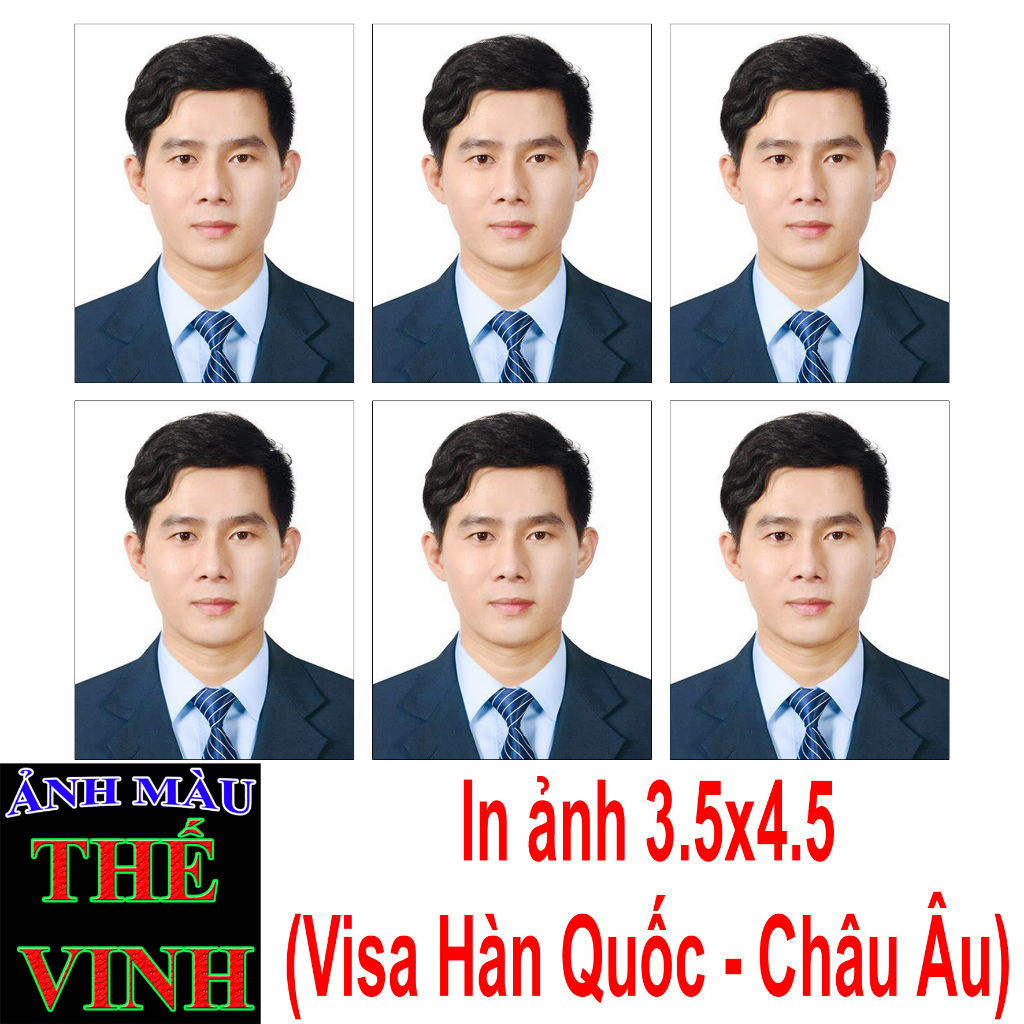 In Ảnh Thẻ 3.5x4.5 Visa Hàn Quốc – Châu Âu Chất Lượng Cao, Màu Đẹp, Giao Nhanh 30 Phút Tại TP.HCM - Ảnh Màu Thế Vinh