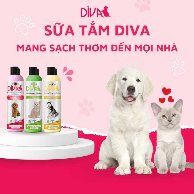 Sữa tắm thơm Diva cho chó mèo chai 400ML