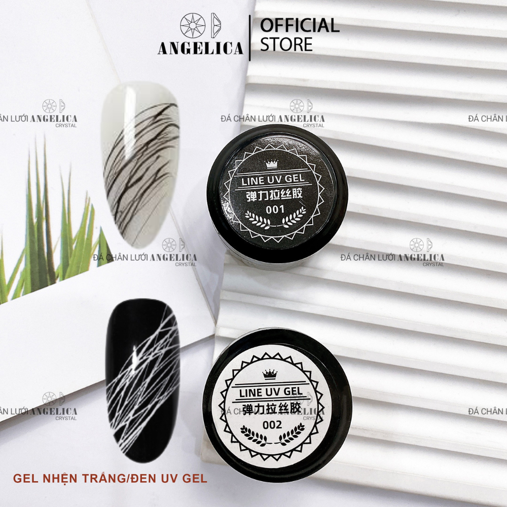 Gel Nhện Nail Siêu Dai Lẻ hũ Trắng Đen Trang Trí Móng ANGELICA GNVT SGELSL GNT GND