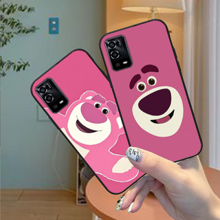 Ốp Oppo A55 4G , A55 5G hình gấu dâu loso hồng cute hot trend