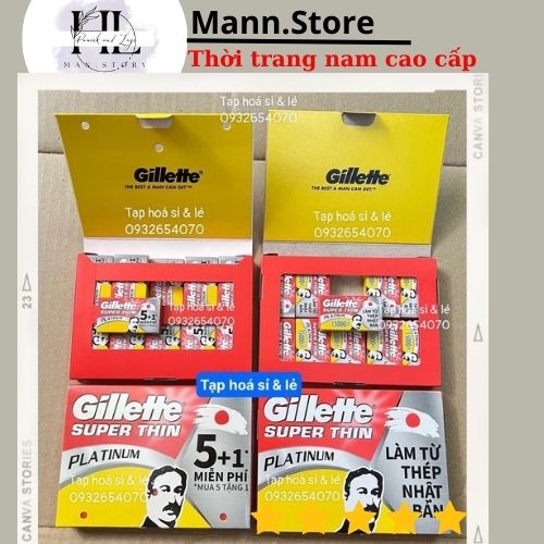 [Hàng tặng] Lưỡi lam gillette GILLETTE SUPER THIN dao lam