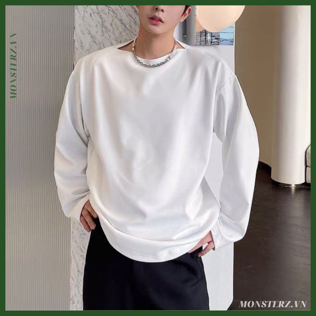 Áo Thun Cotton Nam Cổ Thuyền Ngang Tay Dài - AT020 - MONSTERZ