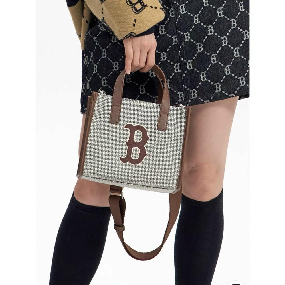 Túi đeo chéo - Túi Xách MLB NY Basic Big Logo Canvas Bucket size 23 chất vải dày dặn ngăn rộng