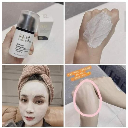 MẶT NẠ DẠNG KEM Ủ TRẮNG DA PA19 Skin Whitening Level Up Mask 50ml