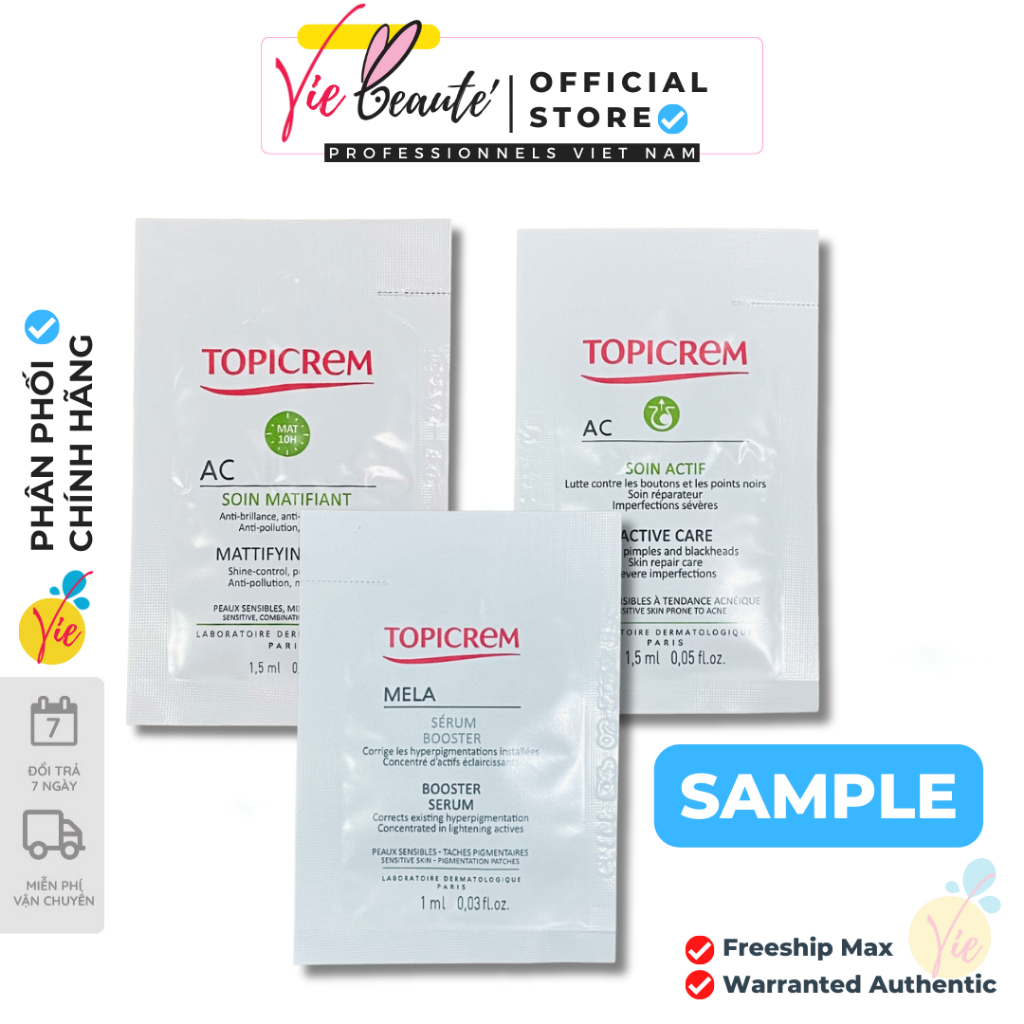 Mẫu Sản Phẩm Dùng Thử Và Đi Du Lịch NGẪU NHIÊN SAMPLE TOPICREM - SVR | BigBuy360 - bigbuy360.vn