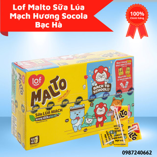  Lof Malto sữa lúa mạch hương socola bạc hà thùng 48 hộp x 180ml 