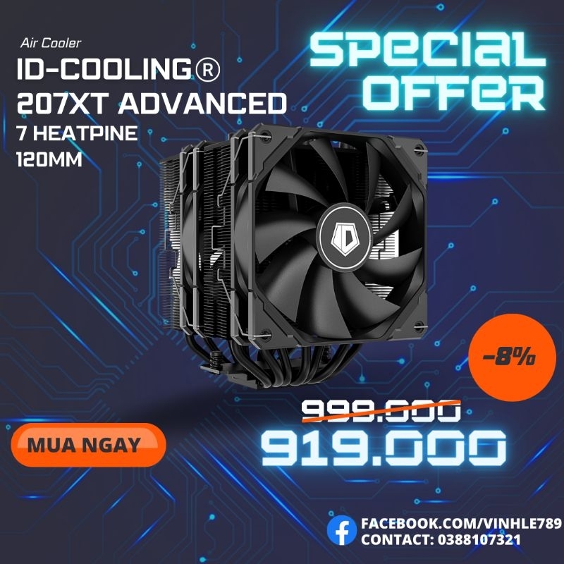 Tản nhiệt khí CPU ID-COOLING SE-207-XT ADVANCED