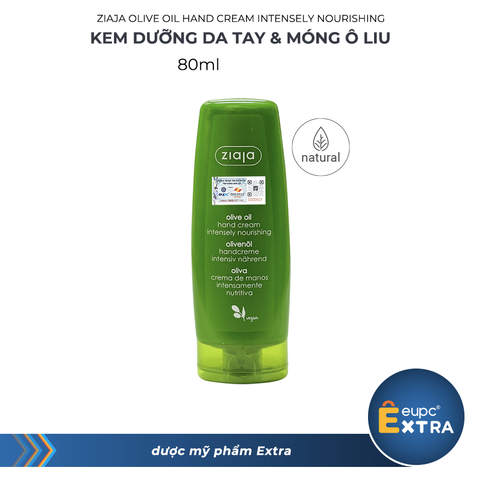 Kem Dưỡng Da Tay Ô liu Ziaja Olive Oil Hand Cream Intensely Nourishing 80ml