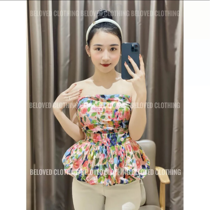 Áo quây hoa chun lưng bo eo hót (kèm ảnh thật và video)