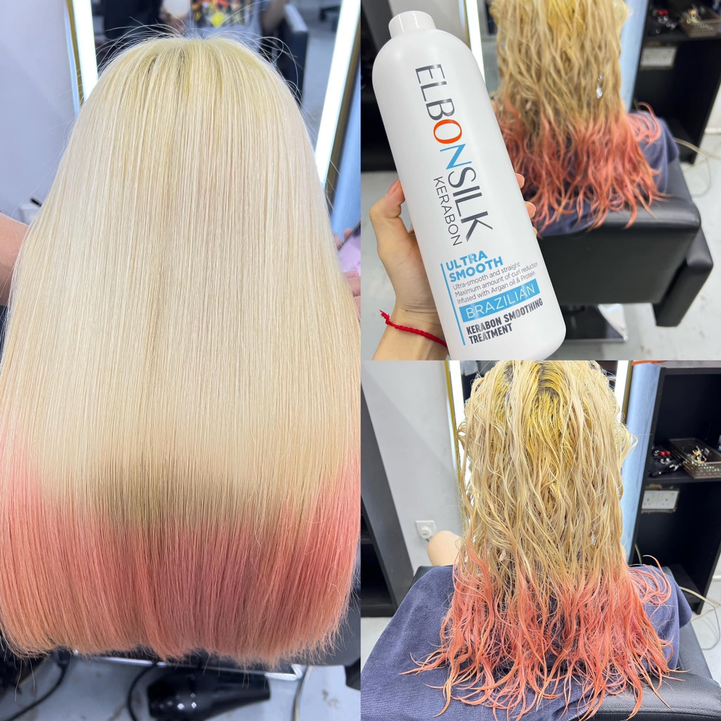 Phục hồi tóc hư nát KERABON Elbonsilk Brazilian Smoothing Treatment 1000ml